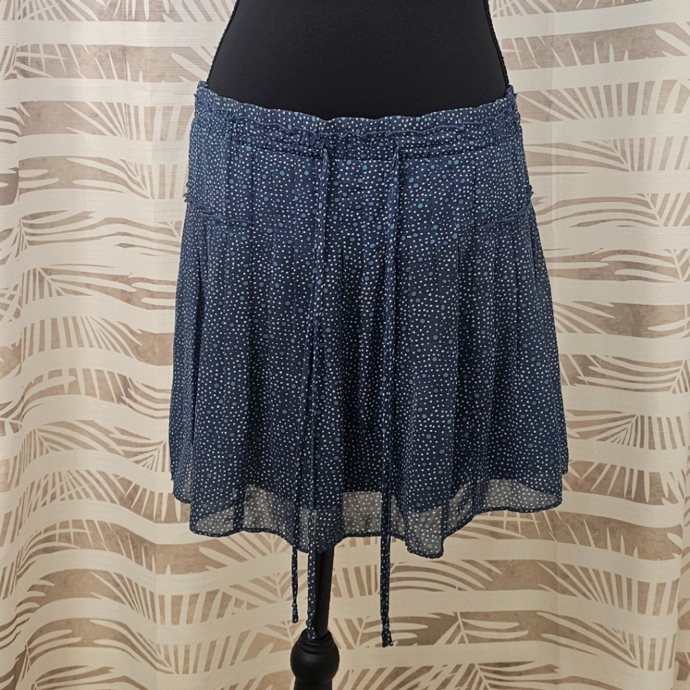 Blue Polka Dot Women's Skirt Size L - Picture 1 of 2